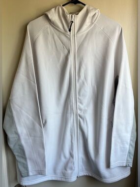 NWOT Tri-Mountain Women’s White Full-Zip Hooded Jacket